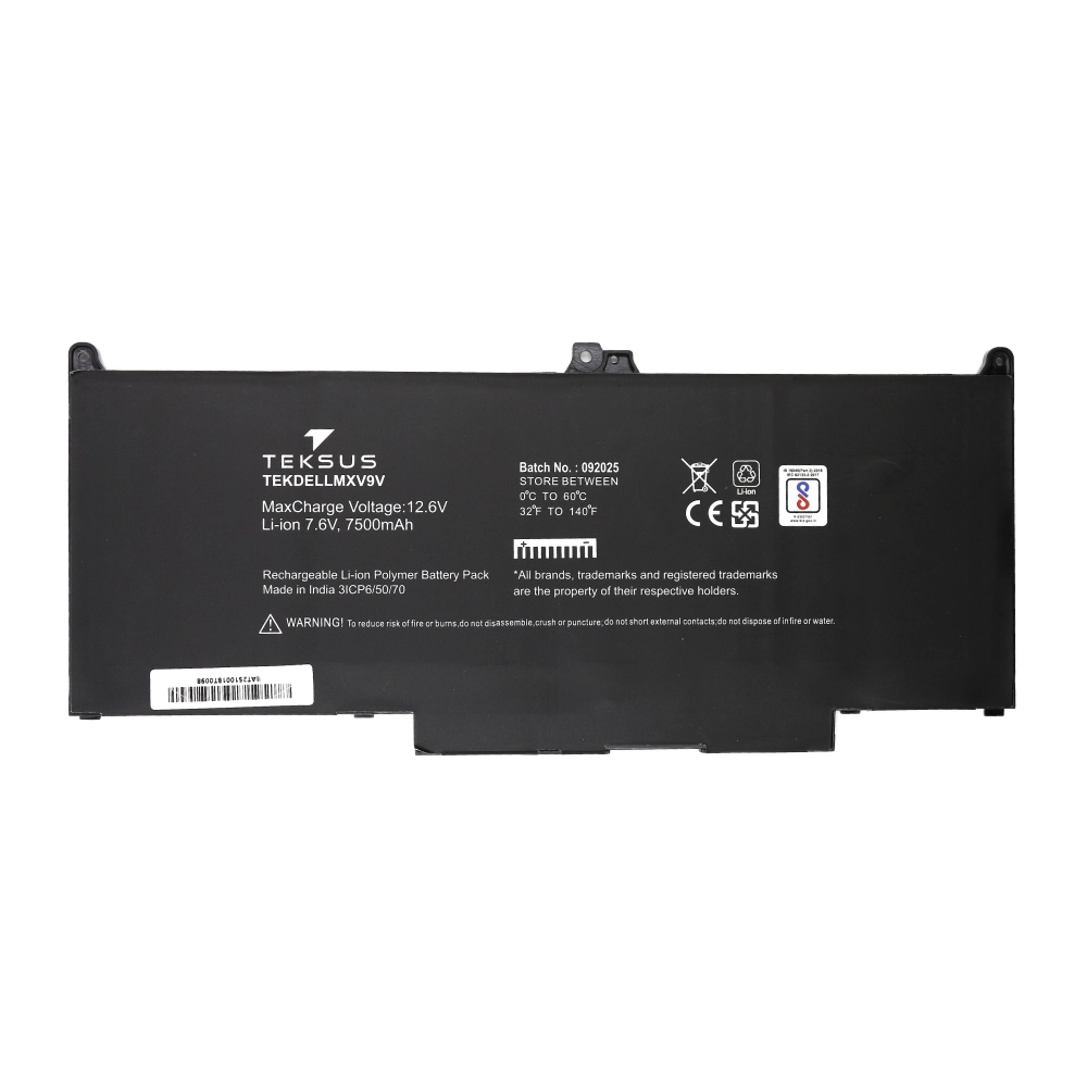 Teksus Laptop Battery Compatible For Dell Latitude 5300 | MXV9V view 2